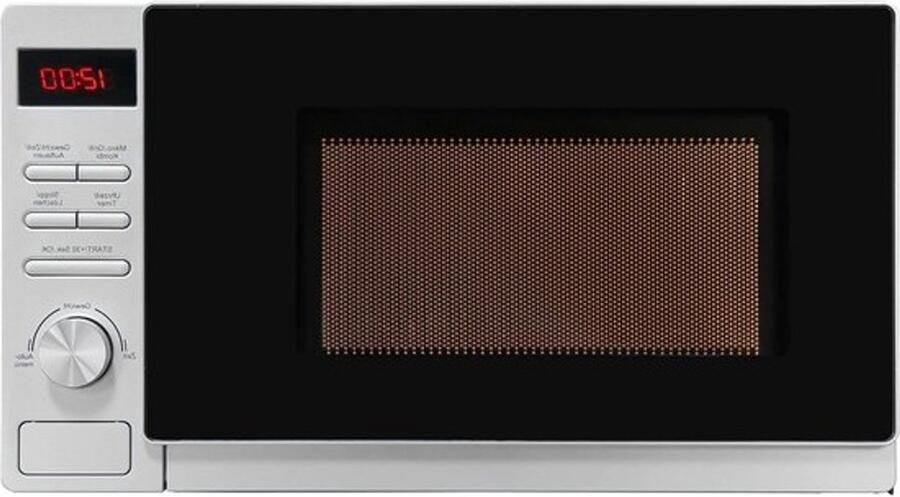Compacte magnetron Grillfunctie Snel eten bereiden 8 automatische programma's Inhoud van 20 liter Zilver