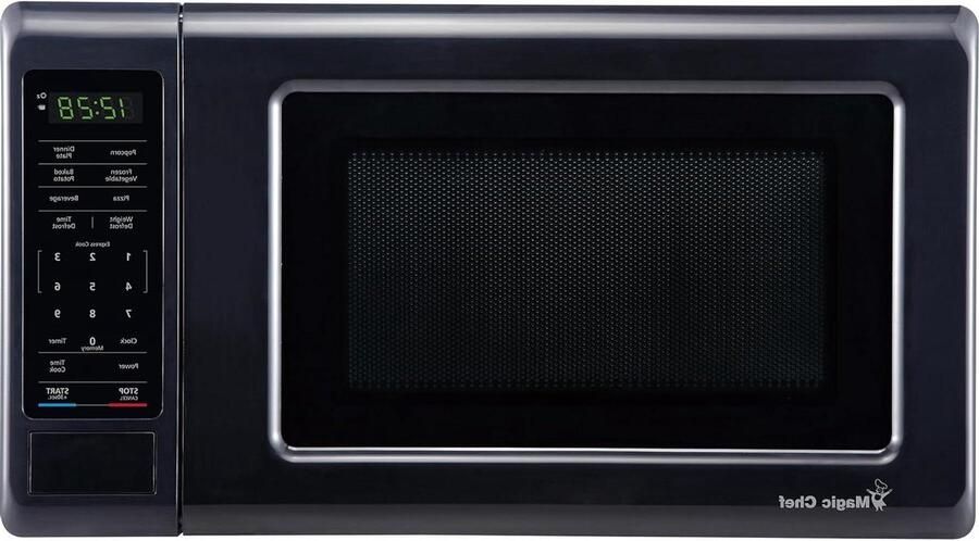 Compacte Magnetron Kleine Keukenoven Snel Opwarmen 6 Voorgeprogrammeerde Instellingen 700 Watt Zwart