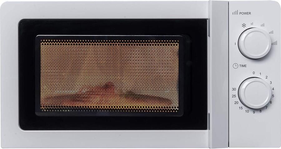 Compacte Magnetron Snelle Oven Eten Opwarmen Zes Vermogensstanden 17 Liter Inhoud Wit