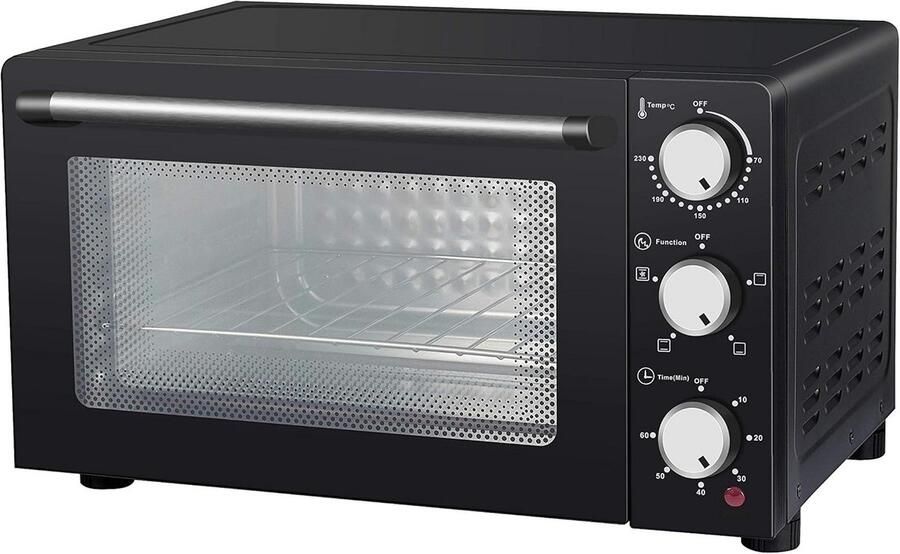 Compacte Mini Oven met Ventilator 24 Liter Ideaal voor Bakken en Grillen
