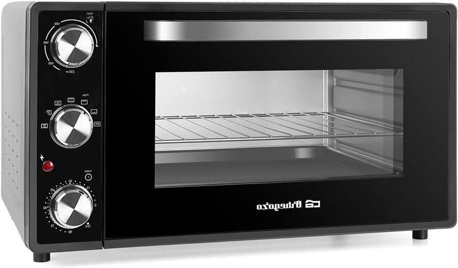 Compacte Oven Aanrecht Oven Koken en Bakken Met Convectie 38 Liter Zwart