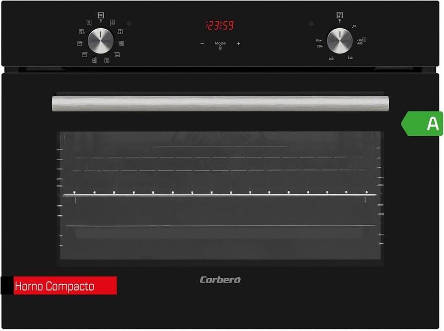 Compacte Oven Inbouw Oven Veelzijdig Koken Hydrolyse Reiniging 50 Liter Zwart Glas - Foto 1