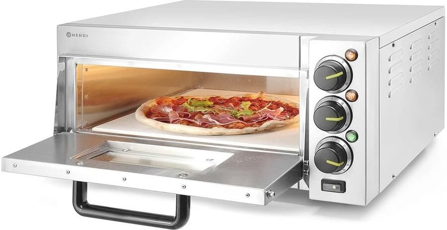 Compacte Professionele Pizzaoven RVS 50°C tot 350°C Ideaal voor Knapperige Pizza's