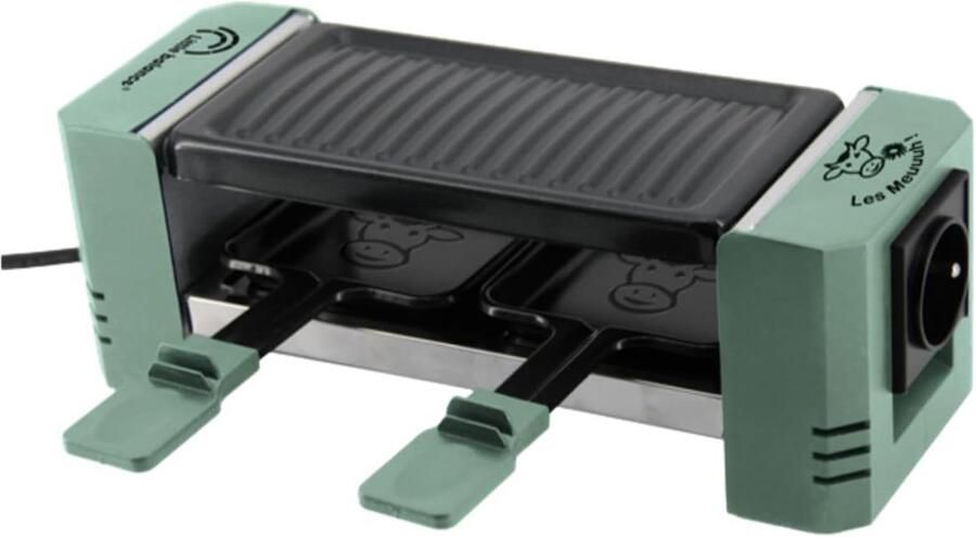 Compacte Raclette voor 2 Personen met Stapelbare Koppeling