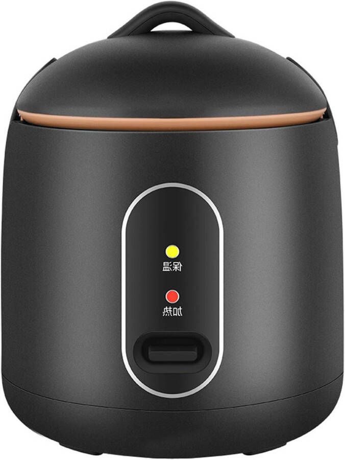Compacte Rijstkoker voor Thuis 1L Zwart met Stomende Potvoering