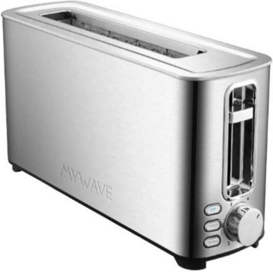 Compacte RVS Broodrooster met 1 Sleuf 1050W Verstelbare Bruining