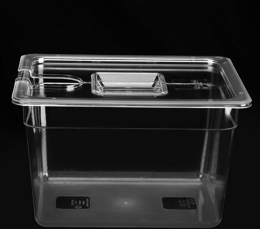 Compacte Sous Vide Container 11L met Deksel en Kalibratiemarkeringen