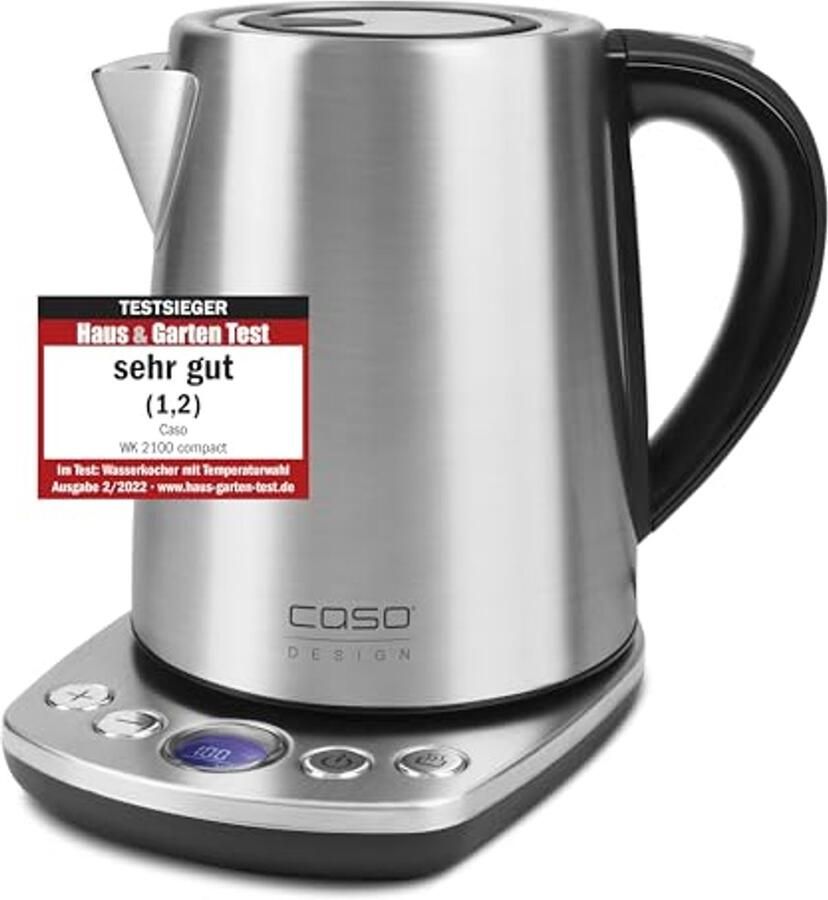 Compacte Waterkoker 2200W met Temperatuurregeling tot 100°C en Antikalkfilter