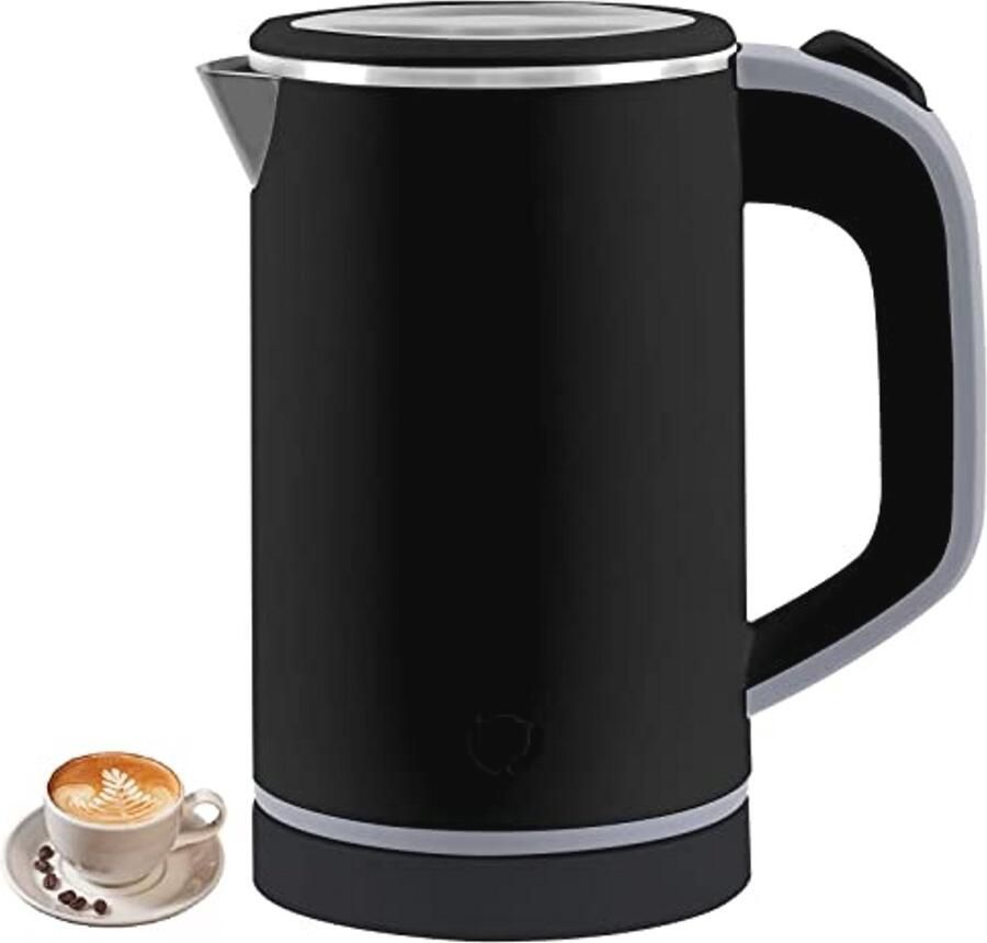 Compacte Waterkoker 800 ml Snel Koken in 5 Minuten Draagbare Stille Waterkoker voor Reizen en Kamperen Roestvrij Staal