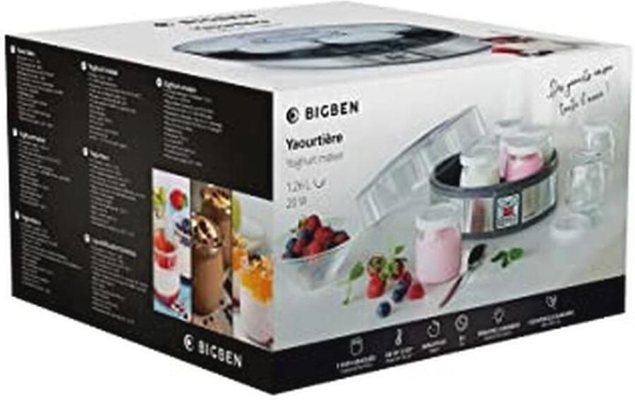 Compacte yoghurtmaker met 7 potten voor zelfgemaakte yoghurt