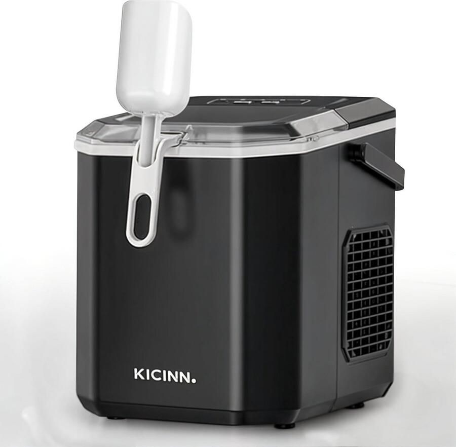 Compacte Zelfreinigende IJsblokjesmachine 12kg per 24u Zwart