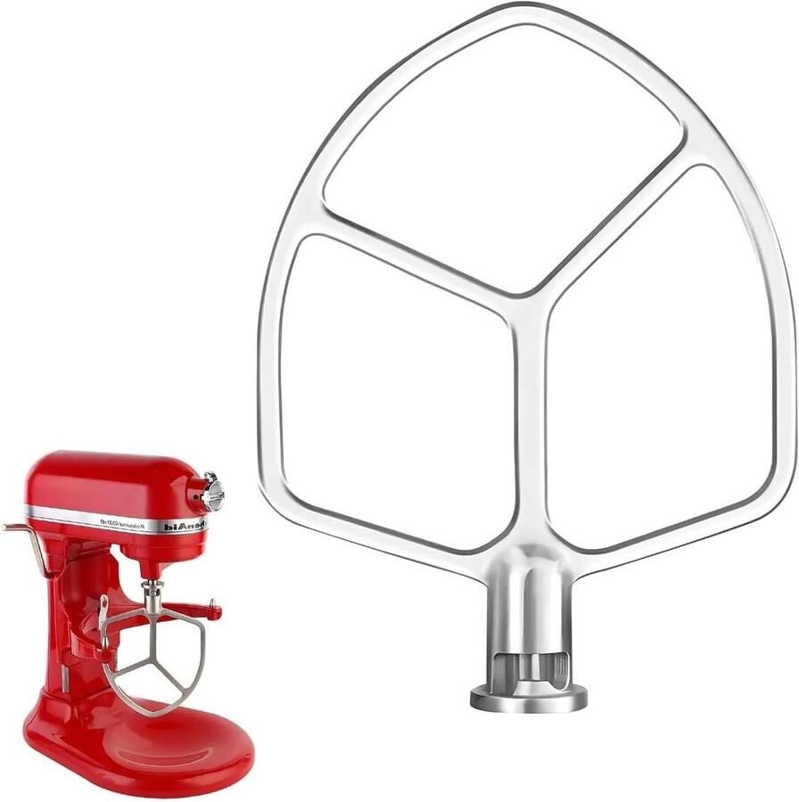 Compatibel for 5-6 Quart Bowl-Lift mixers roestvrij stalen platte klopperpeddel