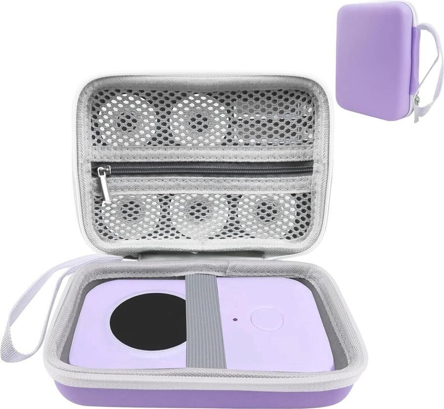 Compatibel met SUPVAN E10 E16 Etiketteerapparaten Doos voor Nelko P21 Etlephe D110 NIIMBOT D110 Etikettenprinters Mini Bluetooth Handheld Etikettenprinters (Alleen doos) Violet