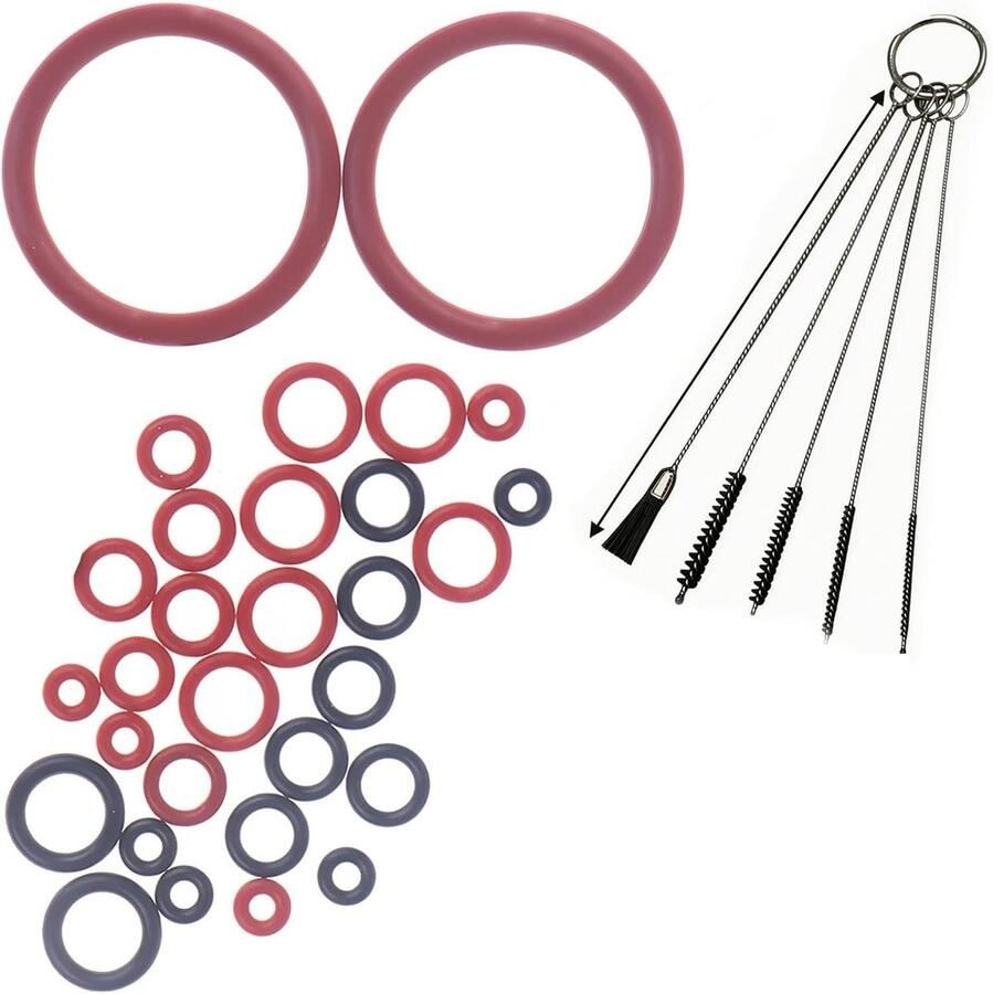 Complete 45-delige O-Ring Set voor Koffiemachines met Reinigingskit Ondersteuning voor Koffiemachine Groep en Stoomventiel Geschikt voor Saeco en Gaggia