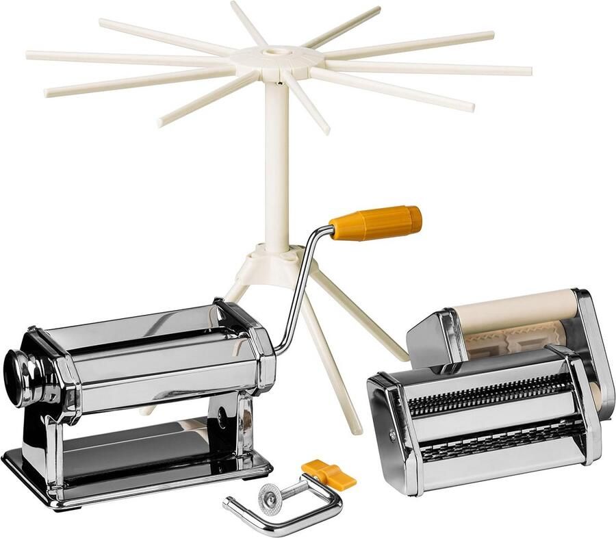 Complete Italiaanse Pasta Set Handmatige Pastamachine met 4 Delen voor Verse Noedels