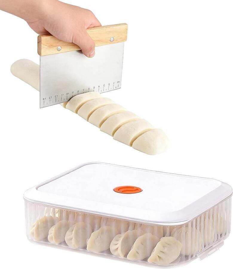Complete Set voor Pizza Bereiding met Paton Pizza Tray Deegballen Box met Deksel en Koelkastopslag inclusief RVS Deegsnijder