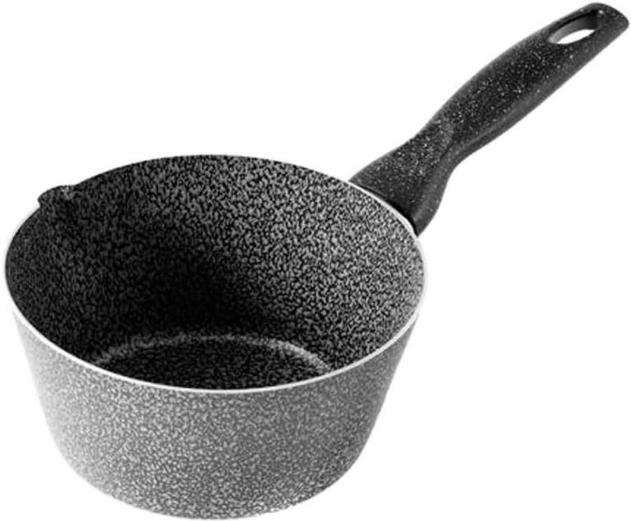 Conische Braadpan Kasserol Pan Koken aanrecht Antiaanbaklaag 14 cm Antraciet Grijs