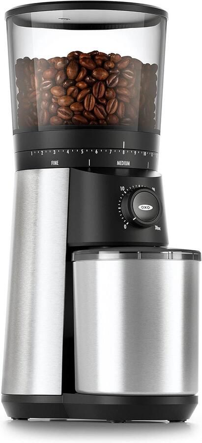 Conische Burr Koffiemolen Elektrische Molen Verse Koffie Roestvrij Staal 17x30x37cm Zwart