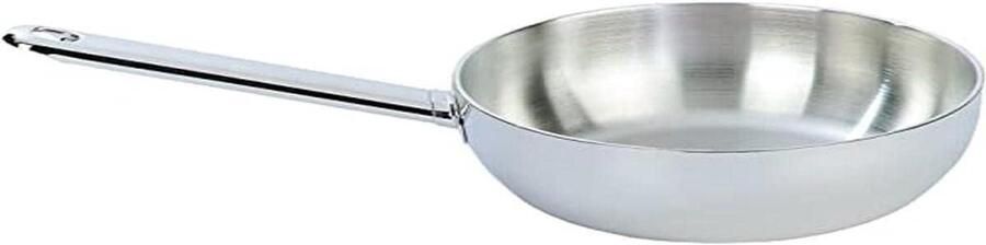 Conische Koekenpan Sauté Pan Koken en Bakken Gegoten Roestvrij Staal 1 Liter Zilver