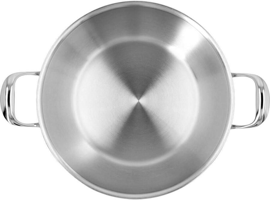 Conische Pan Kookpan met deksel Koken en stoven Roestvrij staal 28 cm Zilver