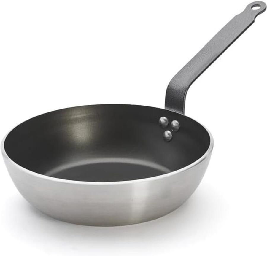 Conische Sauteerpan Koekenpan met anti-aanbaklaag Sauteren en sudderen Snelle opwarming Diameter 24 cm Zilver