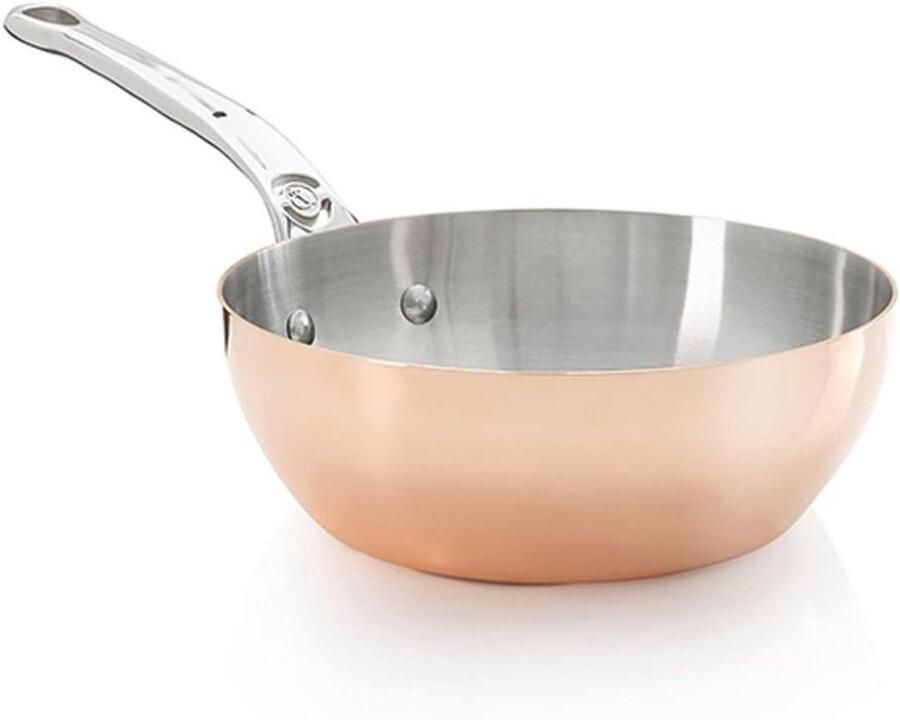 Conische sauteerpan Koperen pan Snel koken Inductiebodem 20 cm Koper
