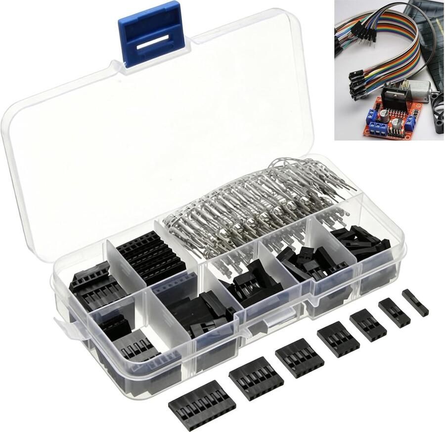 Connectorset 310 stuks 2 54 mm 1 2 3 4 5 6 pins JST SM behuizing van de elektronische stekker met mannelijke en vrouwelijke klemmen voor kabelstekkers doe-het-zelfprojecten met