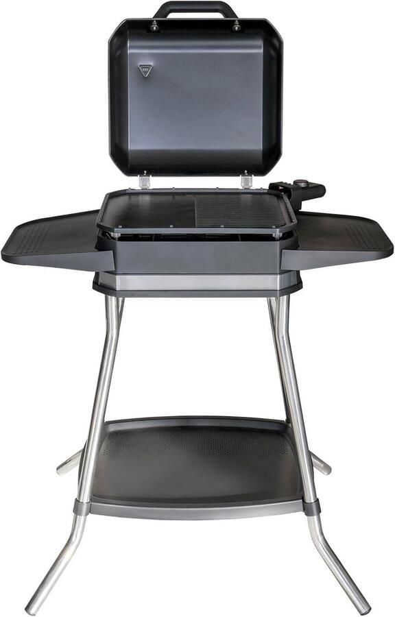 Contact Grill Elektrische Grillplaat Veelzijdig Grillen Grote Grilloppervlakte 40x35 cm Zwart