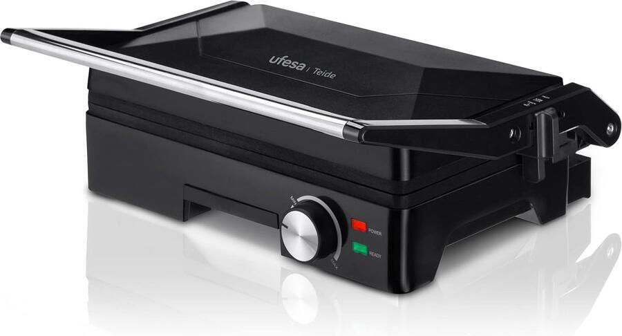 Contact Grill Sandwich Toaster Snacks Bereiden 180 Graden Opening 27x17cm Platen Zwart