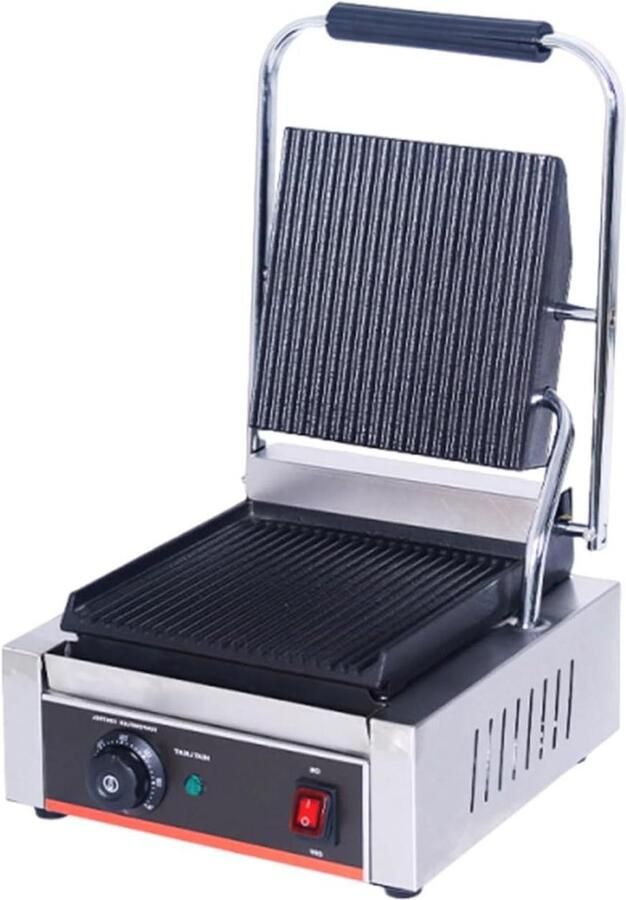 Contactgrill 1800W Panini ijzer Tosti apparaat Sandwiches en steaks grillen Gietijzeren grillplaten