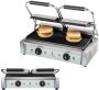 Contactgrill – Dubbele Grill – Panini Grill – Tosti Apparatuur – Grill Apparaat – Emailleren Gietijzeren Grillplaten – Instelbare Hoogte - Thumbnail 1