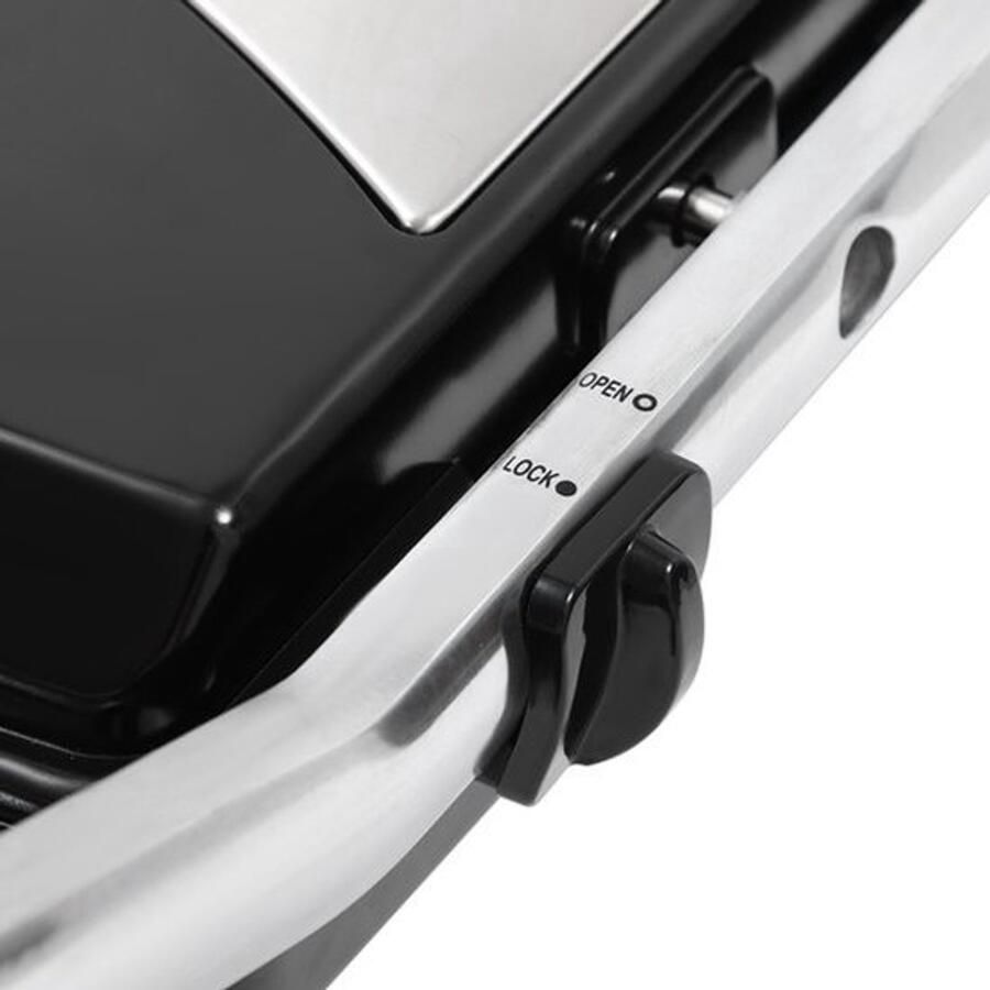 Contactgrill Elektrische Grill 2000 W Vermogen Zwart Antiaanbaklaag Voor Steaks En Sandwiches