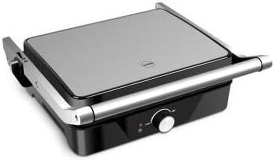 Contactgrill Elektrische grill Snelle maaltijden Dubbele functie 30x25 cm Zilver