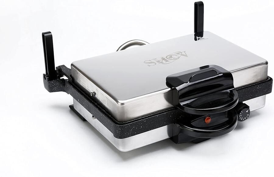 Contactgrill Elektrische Multigrill 2000 Watt Vermogen Granietcoating Met Braadpan Voor Grillen En Bakken