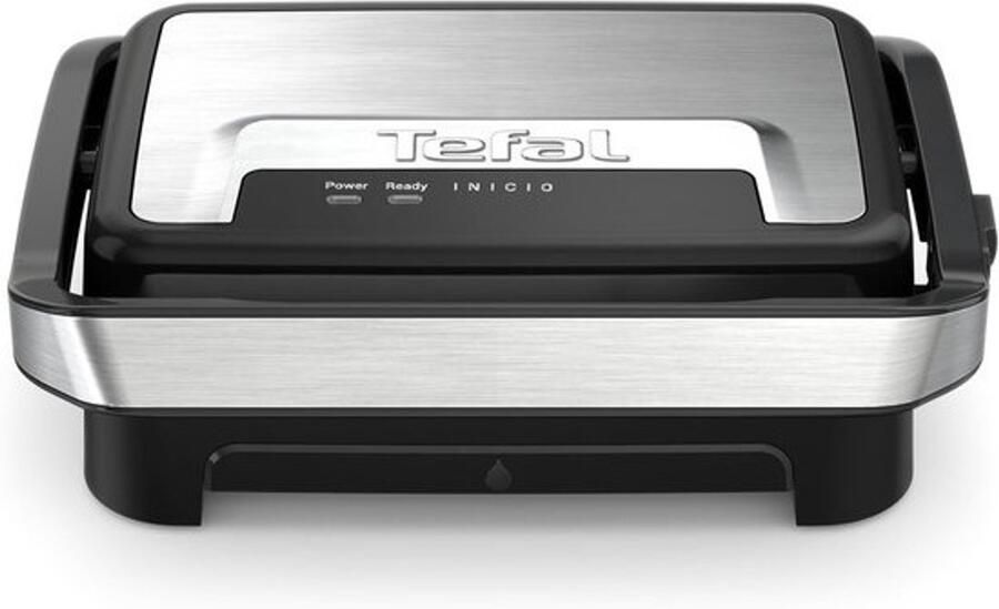 Contactgrill en paninigrill Tafelgrill Voor snelle maaltijden 2-in-1 apparaat 30x15x30 cm Roestvrij staal zwart