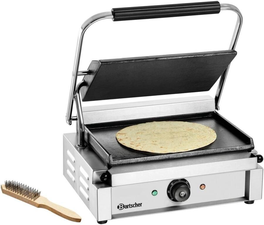 Contactgrill Glad Panini Grill Broodjes Grillen Temperatuurregeling 37x41x20 cm RVS