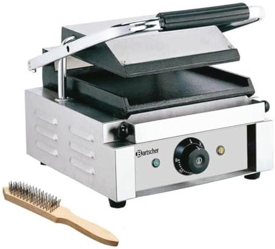 Contactgrill met groeven voor Panini en snacks