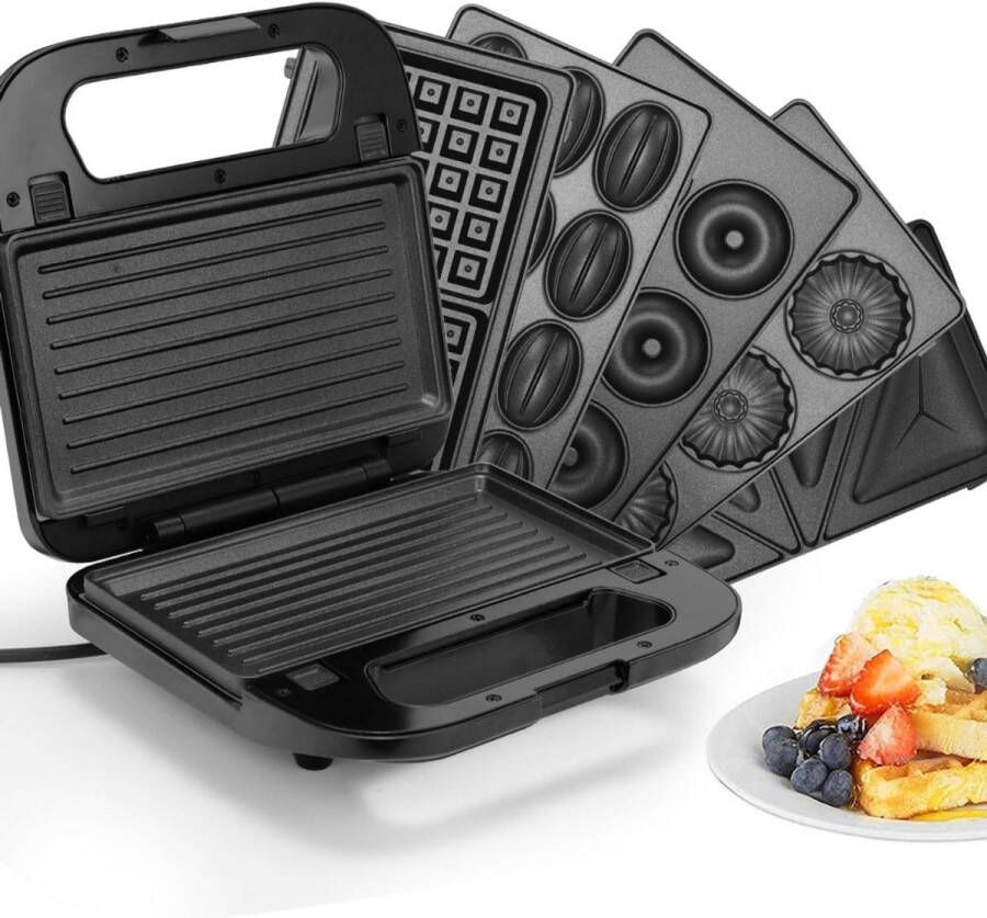Contactgrill met uitneembare platen Tosti ijzer Panini Grill Contactgrill Uitneembare platen Makkelijk schoon te maken Grill appartaat Verschillende progamma's