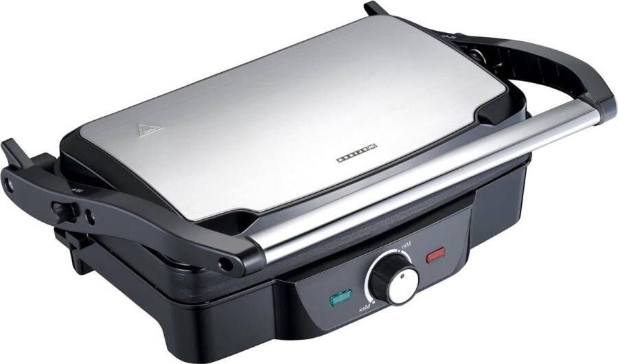 Contactgrill Power volledig openklapbaar toast snacks vlees 1600 watt roestvrij staal