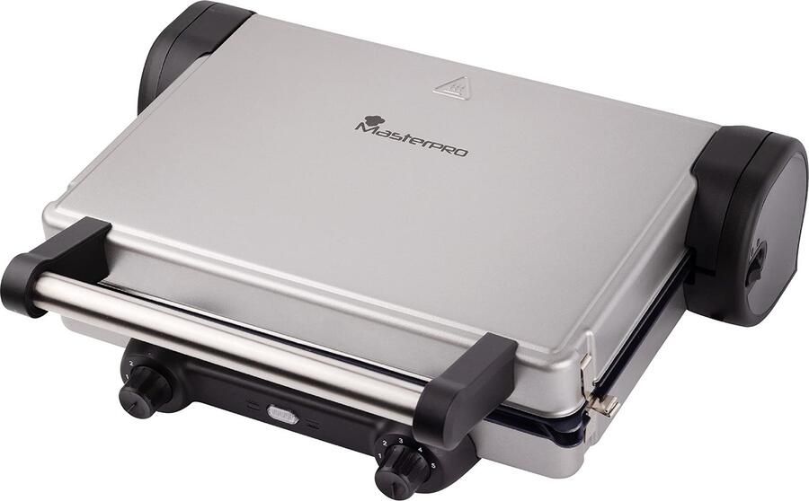 Contactgrill Sandwichmaker 2100 Watt Vermogen 42x36 cm Afmetingen RVS Materiaal Rood Kleur Tafelgrill BBQ
