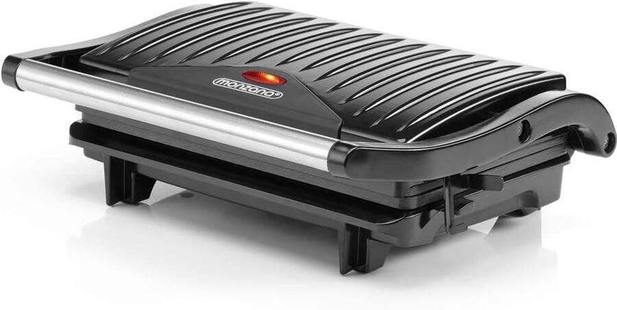 Contactgrill Tafelgrill Grillapparaat Lekkere Snacks Maken Antiaanbaklaag Cool-touch 27x215x85cm Zwart