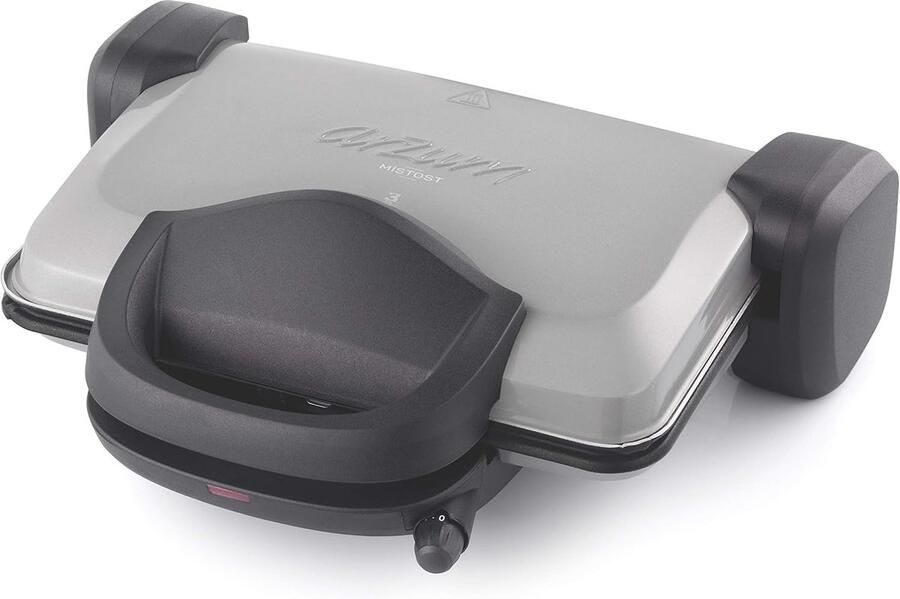 Contactgrill Tosti-apparaat grill Snelle maaltijden Omkeerbare platen 84 x 56 x 34 cm Grijs