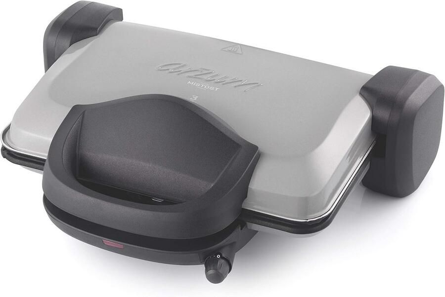 Contactgrill Tosti-apparaat grill Snelle maaltijden Omkeerbare platen 84 x 56 x 34 cm Grijs