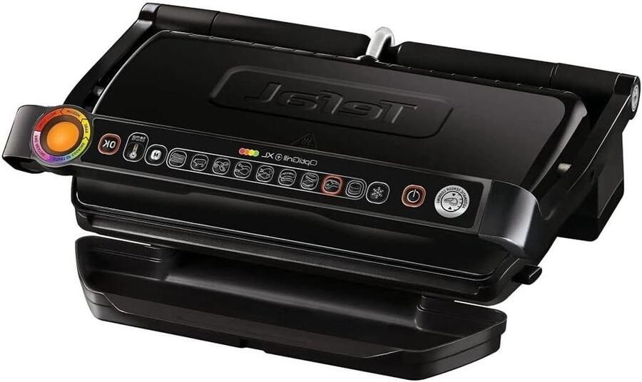 Contactgrill XL Elektrische Grill Perfect Grillen Automatische Kooksensor XL formaat rood
