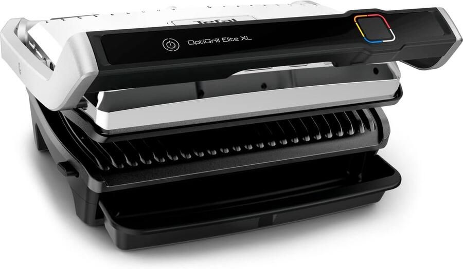 Contactgrill XL Slimme grill Binnen grillen Automatische grillassistent 800 cm2 kookoppervlak Zwart