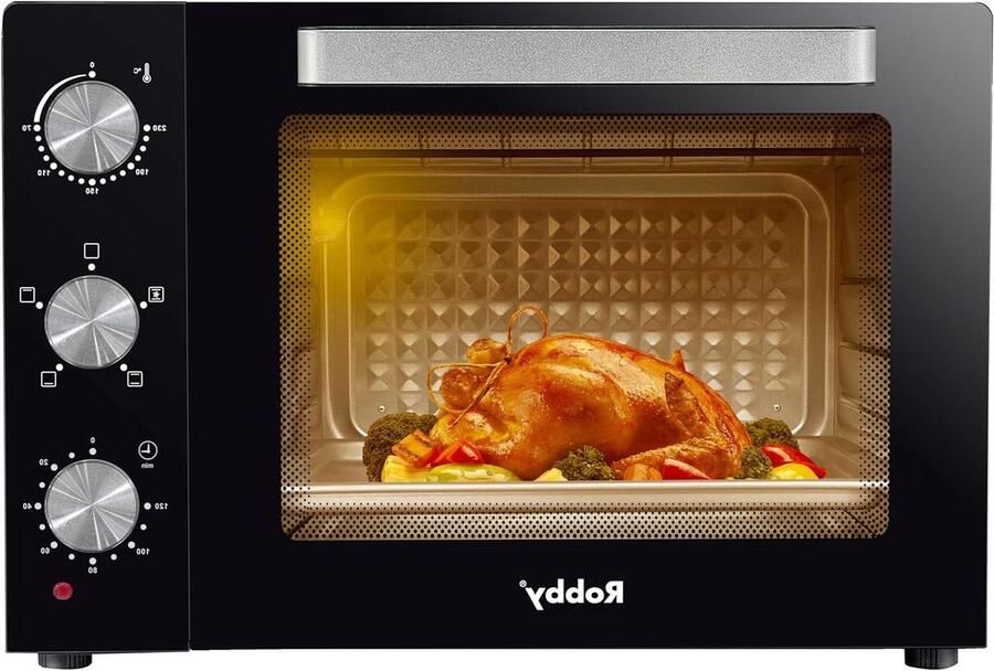 Convectie Oven Aanrecht Oven Bakken en Braden Multifunctioneel Air Brassé 55 Liter Zwart