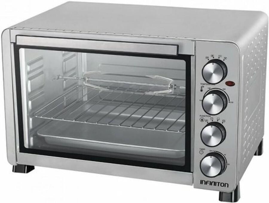 Convectieoven Compacte oven Keukenoven 45 Liter capaciteit 60.83 cm breed Zilverkleurig