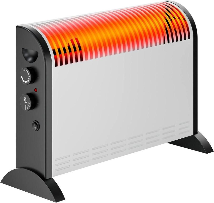Convector Verwarming Elektrische Kachel Ruimte Opwarmen 3-Traps Vermogen 2000 Watt Wit - Foto 1