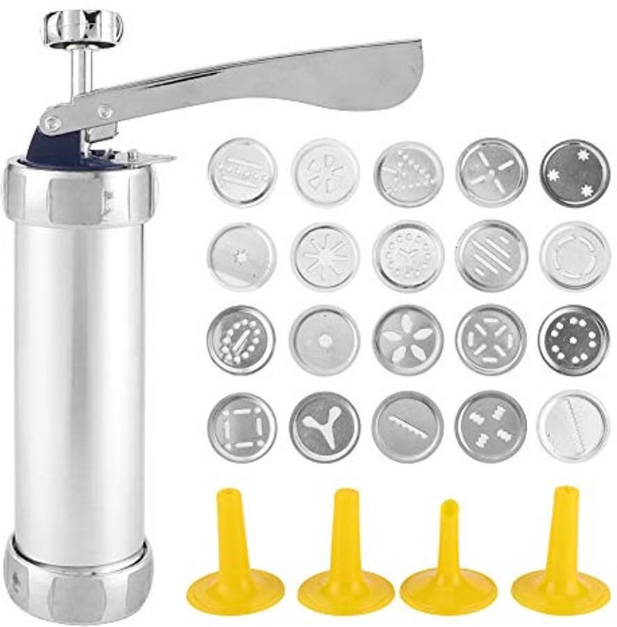 Cookie Press Cutter Maker met 20 Koekjesvormen en 4 Sproeiers