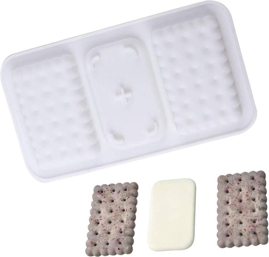 Cookie siliconen vorm 3D vierkante bakvorm voor anti-aanbaklaag voor chocolade snoep en cake Flexibel voedselveilig gereedschap voor pudding dessert decoratie restaurant feest thuis keuken
